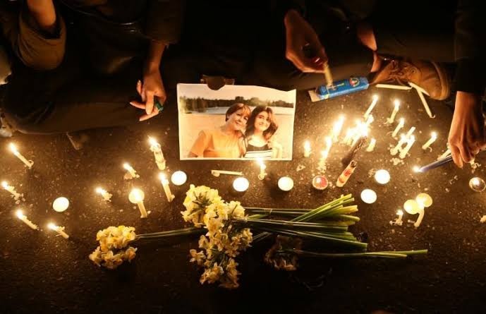 People and families of the victims of the crash. Iran