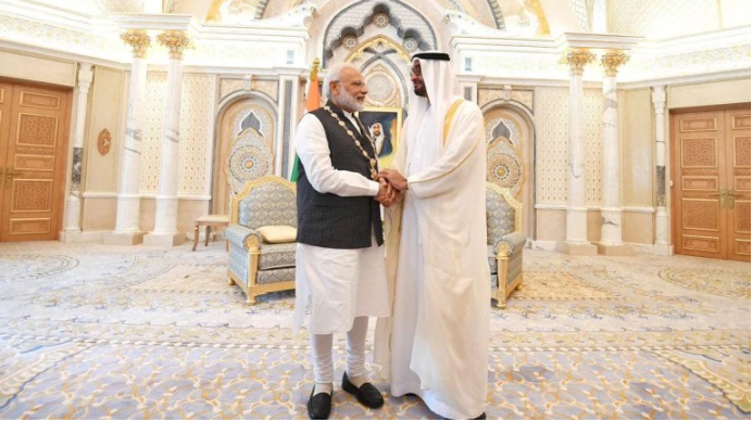 In April, the UAE had announced to confer the country's highest award on Modi. modi in UAE