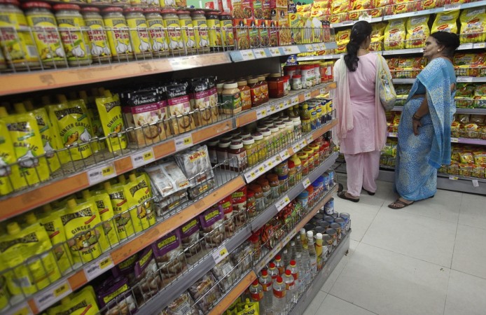People shopping at a Big Bazaar outlet. Big Bazaar