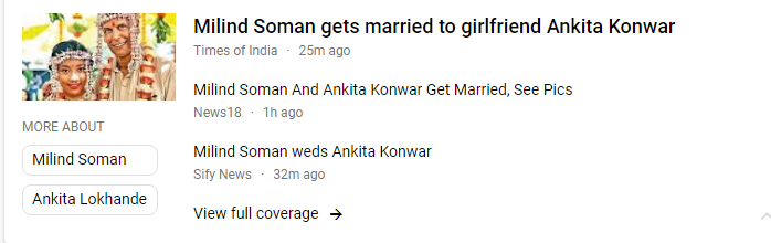 Milind Soman's wedding Milind Soman