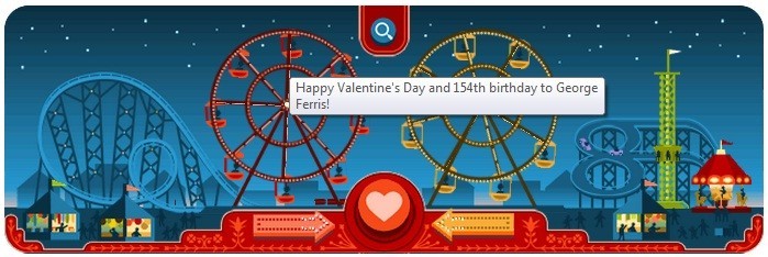 Google Doodles George Ferris’ birthday and Valentine’s Day Google Doodles George Ferris’ birthday and Valentine’s Day