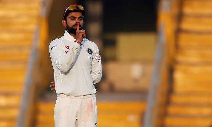 India captain Virat Kohli makes it a point not to celebrate after the dismissal of England all-rounder Ben Stokes, November 28, 2016 Virat Kohli India