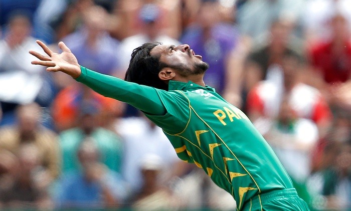 A file photo of Hasan Ali celebrating a wicket in Champions Trophy 2017. Hasan Ali, Pakistan, India, Champions Trophy 2017, final