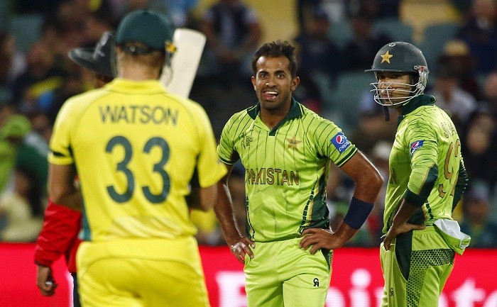 Wahab Riaz vs Shane Watson was one of the most memorable moments of this World Cup Shane Watson Australia Wahab Riaz Sohaib Maqsood Pakistan ICC Cricket World Cup 2015