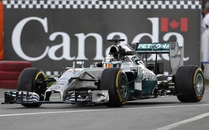 Mercedes' Lewis Hamilton drives during the free practice session of the Canadian GP. Mercedes Lewis Hamilton