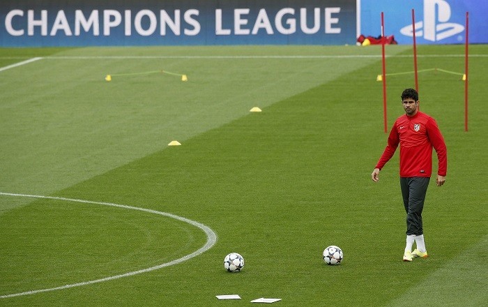 Atletico Madrid striker Diego Costa is a major doubt for the first leg Champions League quarterfinal clash against Barcelona. Reuters Diego Costa Atletico Madrid