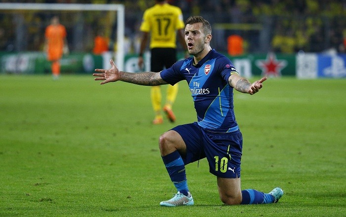 Arsenal midfielder Jack Wilshere has been passed fit for the English Premier League clash at Aston Villa Arsenal Jack Wilshere