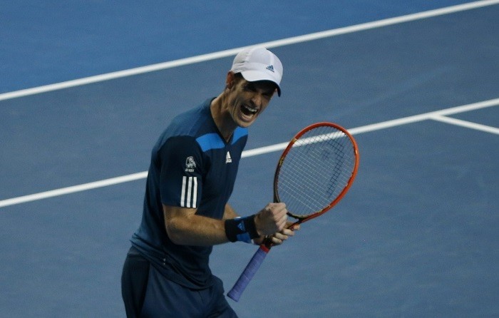 Andy Murray celebrates his win over Stephane Robert in the fourth round of the Australian Open, 20 January. Reuters Andy Murray Australian Open