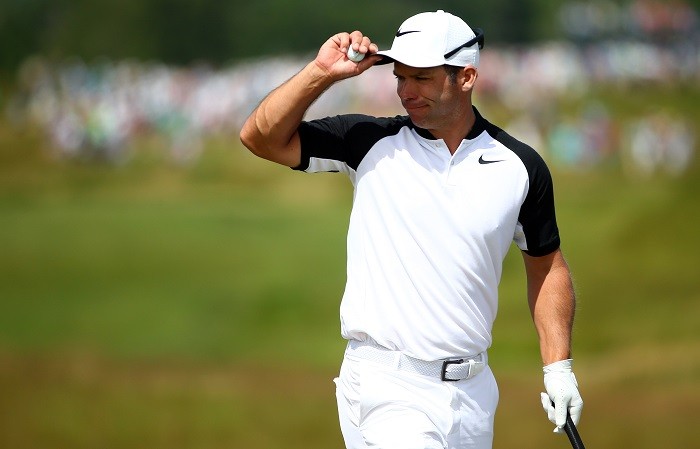 Paul Casey overcame a major blip to head to the top of the leaderboard, June 16, 2017 Paul Casey, US Open 2017, golf, leaderboard, score