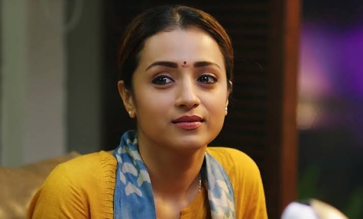 A picture of Trisha Krishnan in Vijay Sethupathi's 96. Trisha Krishnan in 96