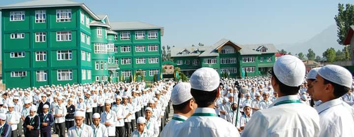 Students during the morning Assembly session at RP school in Srinagar RP School