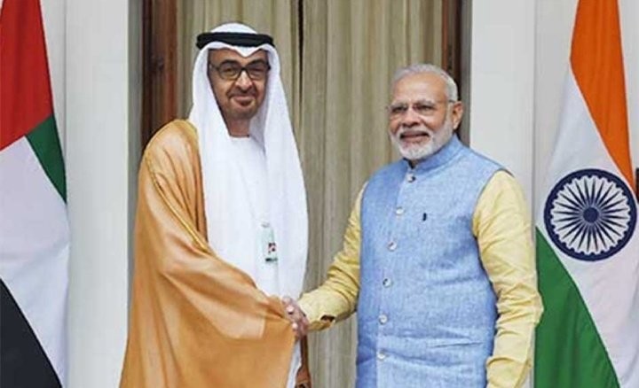 UAE's Sheikh Mohamed bin Zayed and Indian Prime Minister Narendra Modi Sheikh Mohamed bin Zayed and Narendra Modi