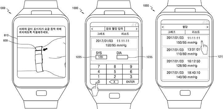 Samsung Gear X smartwatch patent drawing Samsung Gear X smartwatch patent