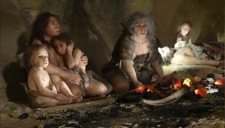 An exhibit shows the life of a neanderthal family in a cave in the new Neanderthal Museum in the northern town of Krapina February 25, 2010. REUTERS Neanderthal Family