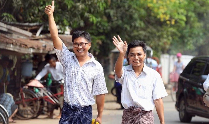 Reuters journalists Wa Lone and Kyaw Sow Oo Wa Lone and Kyaw Sow Oo