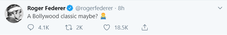 Roger Federer Tweet
