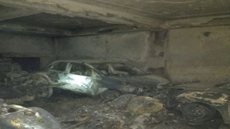 Seven cars and eight motorcycles were gutted in the fire. delhi fire