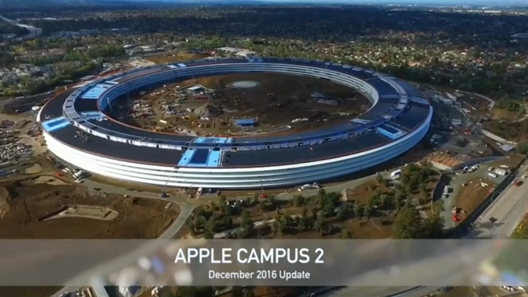 Apple Campus 2: Drone video of spectacular Spaceship HQ