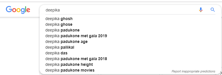 Deepika Ghose (Ghosh) leaves Deepika Padukone behind in Google search