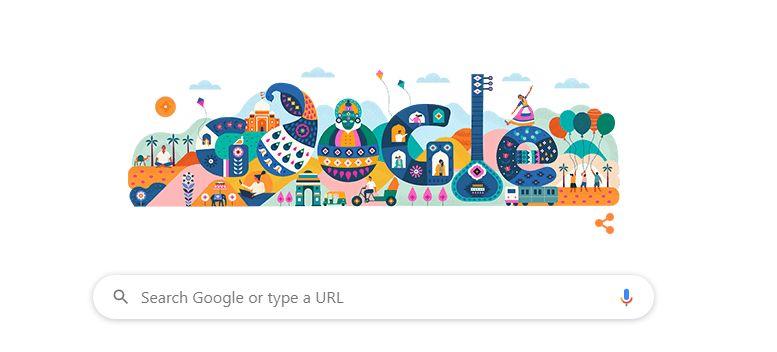 Google marked India's 71st Republic Day by dedicating a special doodle illustrating the country's architectural and cultural legacy. google doodle
