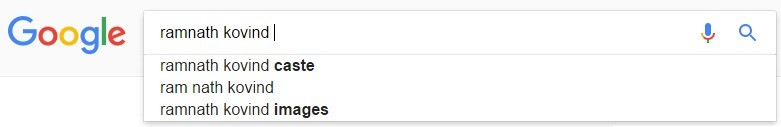 Ramnath Kovind Google search result Ramnath Kovind google search result