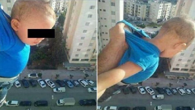 Police arrested the man for putting the baby's life in danger baby