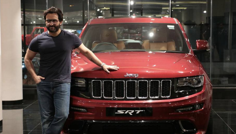 Saif Ali Khan with his Jeep Grand Cherokee SRT. Saif Ali Khan