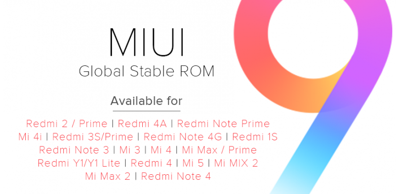 The company started with MIUI 9 Global ROM for Mi Mix 2 in November 2017 and finally completed this month Xiaomi, MIUI 9 Global ROM, list of eligible devices, Android Nougat