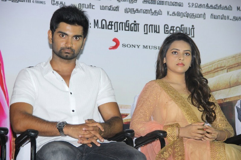 Atharva, Sri Divya and GV Prakash at Eetti audio launch 