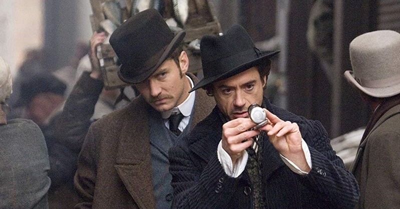 Jude Law and Robert Downey Jr in Sherlock Holmes Jude Law and Robert Downey Jr in Sherlock Holmes
