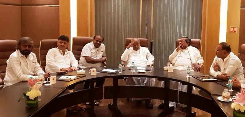 Congress-JD(S) CON JDS hd deve gowda siddaramaiah dk shivakumar hd kumaraswamy