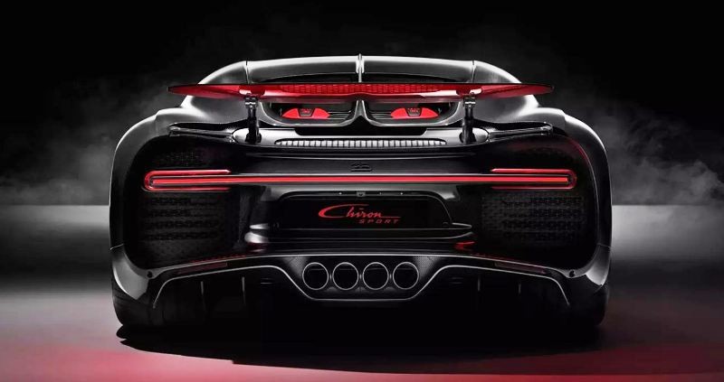 Bugatti Chiron Sport gets lighter exhaust deflector. Bugatti Chiron Sport