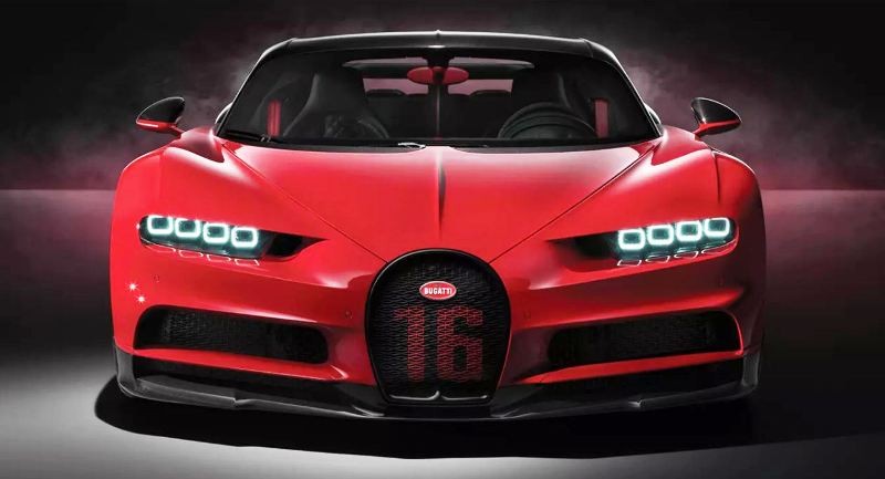 Bugatti Chiron Sport gets prominent '16' badging on the front grille Bugatti Chiron Sport