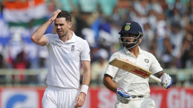 James Anderson hasn't been very successful in unhelpful conditions James Anderson targets Virat Kohli