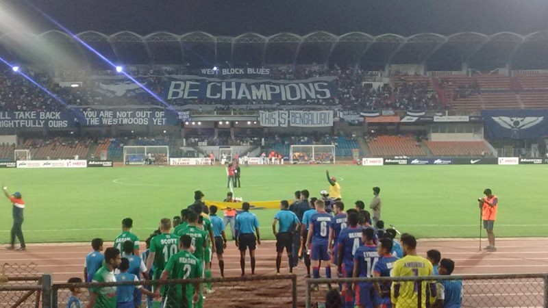 Bengaluru FC during an I-League game last season at the Kanteerava Stadium bfc salgaocar