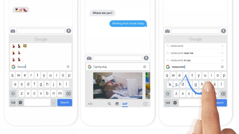 The Gboard by Google allows users to search for stuff from anywhere on their phone and is exclusive to iPhone, iPods and iPads. Gboard