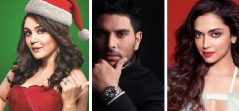 Preity Zinta, Yuvraj Singh, Deepika Padukone