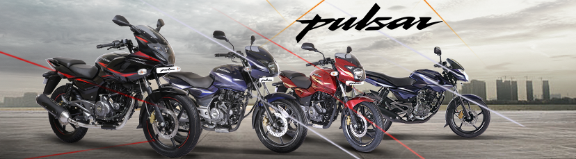 Bajaj Pulsar range in India. 2017 Bajaj Pulsars, Pulsar 135 LS, Pulsar 150, Pulsar 180, Pulsar 220F, Pulsar RS200