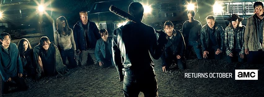 Pictured: The poster for Season 7 of The Walking Dead. The Walking Dead