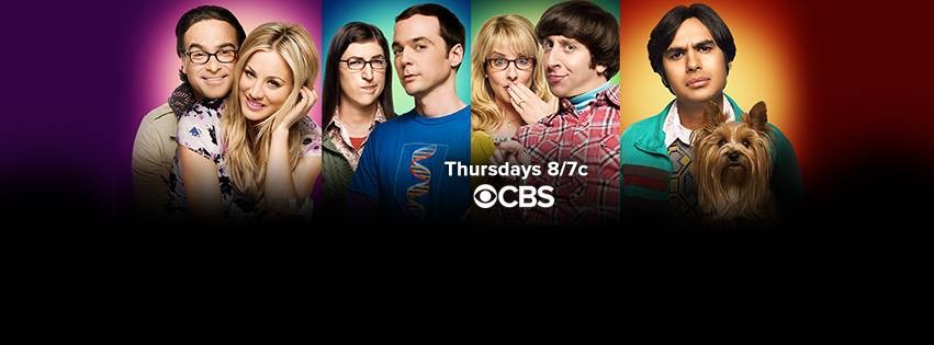 The Big Bang Theory cast on a poster of the show. The Big Bang Theory