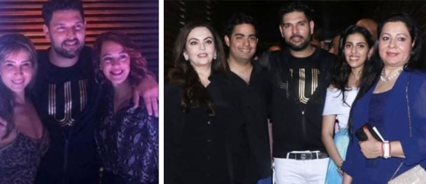 Yuvraj Singh parties with Kim Sharma, Nita Ambani