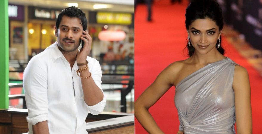 A collage of Prabhas and Deepika Padukone. Prabhas and Deepika Padukone