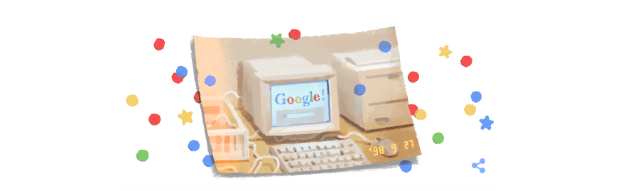 Happy 21st birthday Google! google doodle