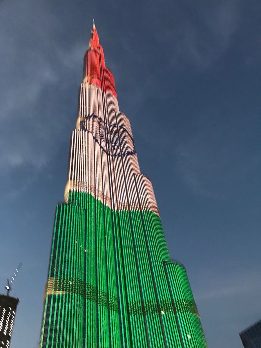 68th Republic Day Burj Khalifa lights up in colours of Indian flag