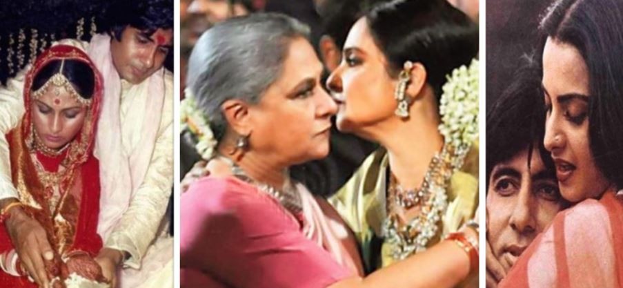 Rekha, Amitabh Bachchan and Jaya Bachchan