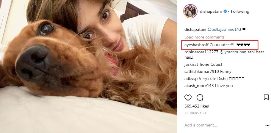 Tiger Shroff's mother Ayesha Shroff comments on Disha Patani's Instagram post Disha Patani