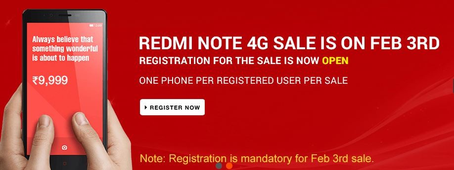 Xiaomi Redmi Note 4G Flipkart Flash Sale to Go Live on 03 February; Redmi 1S Discontinued? Xiaomi Redmi Note 4G Flipkart Flash Sale to Go Live on 03 February; Redmi 1S Discontinued?