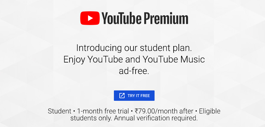YouTube students plans YouTube students plans