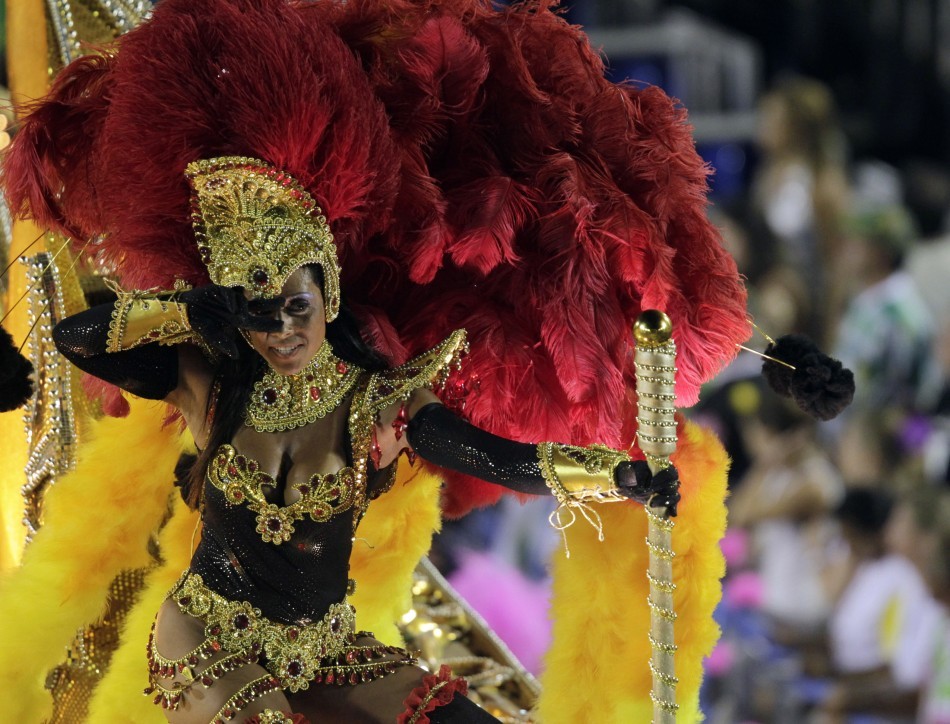 Glamorous Revelers at Rio de Janeiro Carnival Parade; Bold Ladies at ...