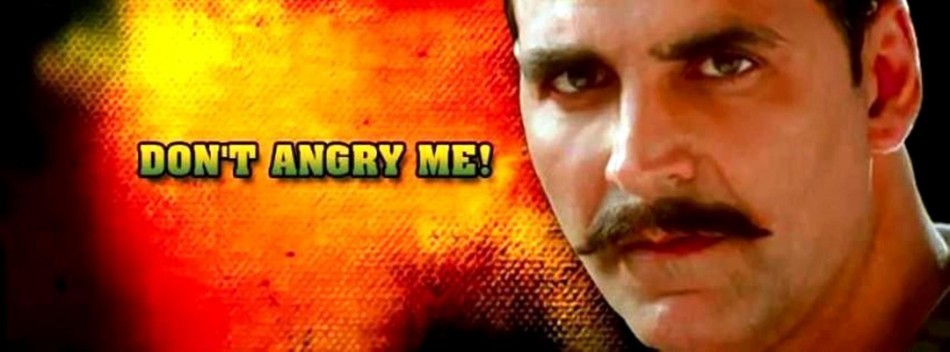 The movie poster reads Akshay Kumar's one liner from his latest action flick- Rowdy Rathore Rowdy Rathore poster